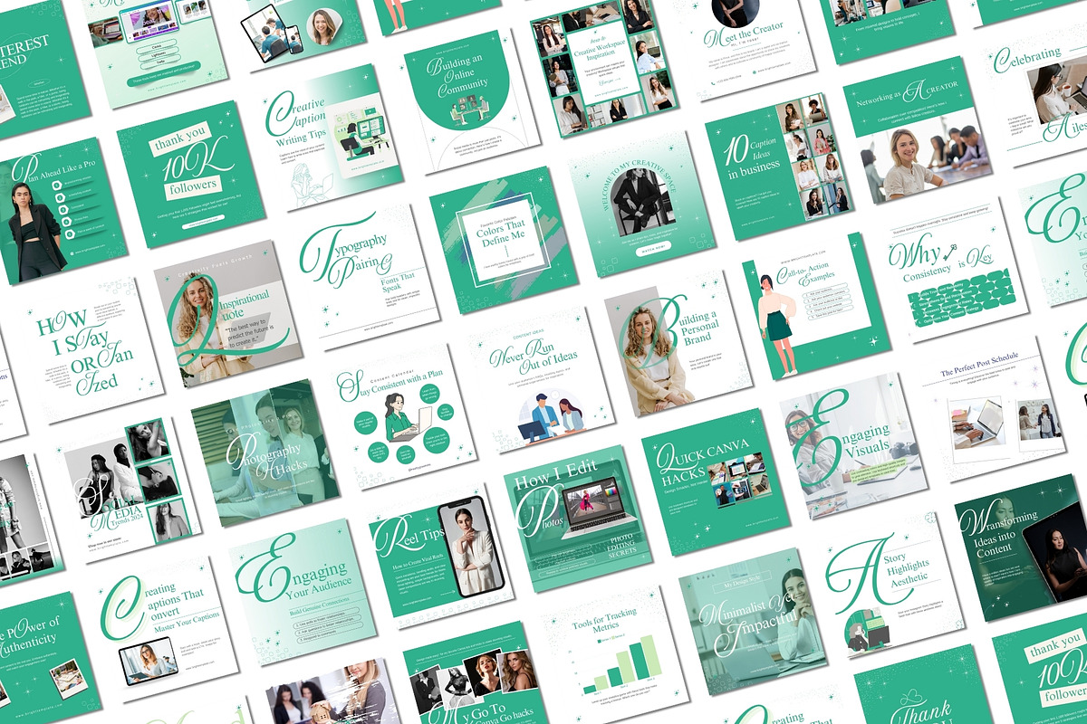 100 Animated Canva Instagram Post, a Social Media Template by TheBrightGrap (Photo 2 of 6)
