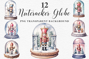 Christmas Snow Globe Nutcracker Art