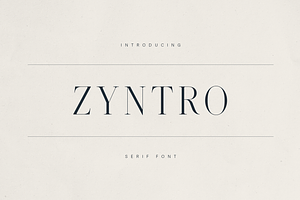Zyntro – Elegant High-Contrast Serif, a Serif Font by Only Fonts