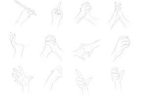 Hands Set 2 Procreate Brush Stamps