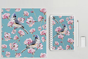 Cute birds and flowers pattern, a Pattern Graphic by Sweet_print (Thumbnail 6 of 6)