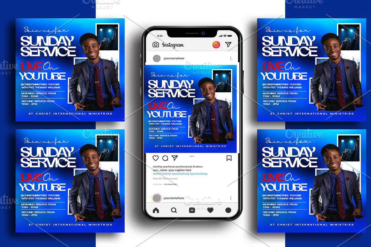 Sunday Service Flyer Template, a Social Media Template by Transly Graphics (Photo 2 of 3)