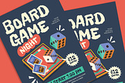 Fun Board Game Night Flyer, a Flyer Template by Gumico Studio. (Thumbnail 2 of 3)