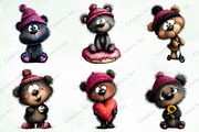 Whimsical Valentine Black Teddy Clip, an Illustration by Creative Art (Thumbnail 7 of 9)