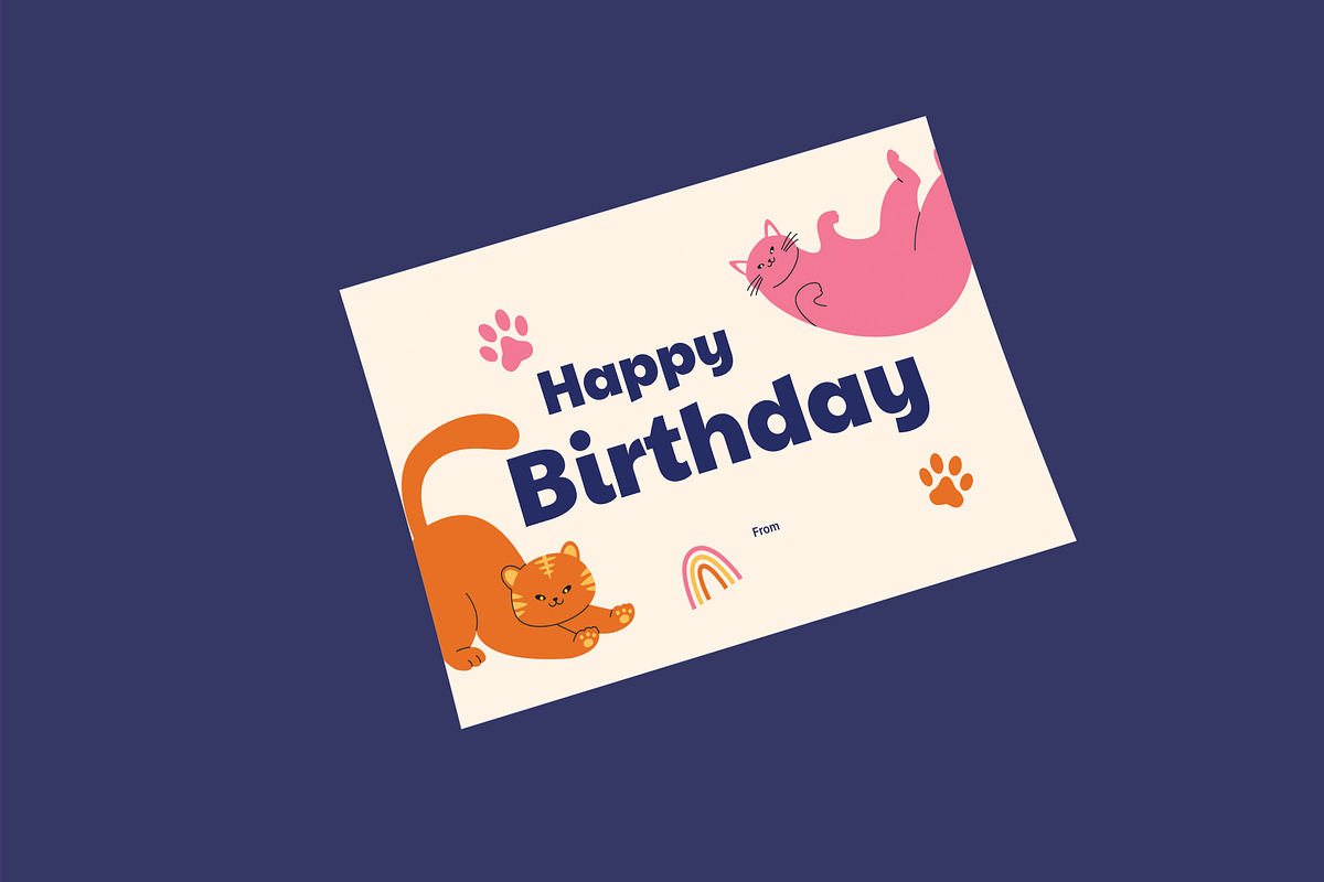 Cute Kids Birthday Greeting Card, a Card Template by Neermana (Photo 3 of 4)