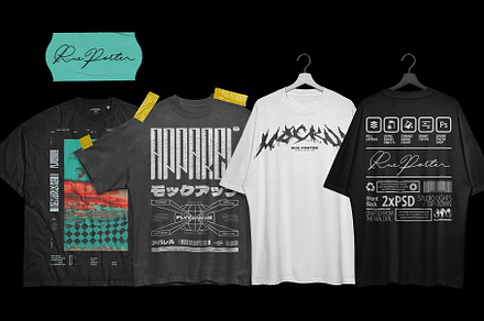 Rue Porter Oversized T-Shirt Mockups, a Shirt Mockup by FLYERWRK