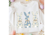 Floral Toile Easter Bunny Png, an Illustration by designcity5 (Thumbnail 2 of 9)