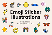 Emoji Sticker Illustrations, a Food Illustration by IlloBob (Thumbnail 1 of 9)