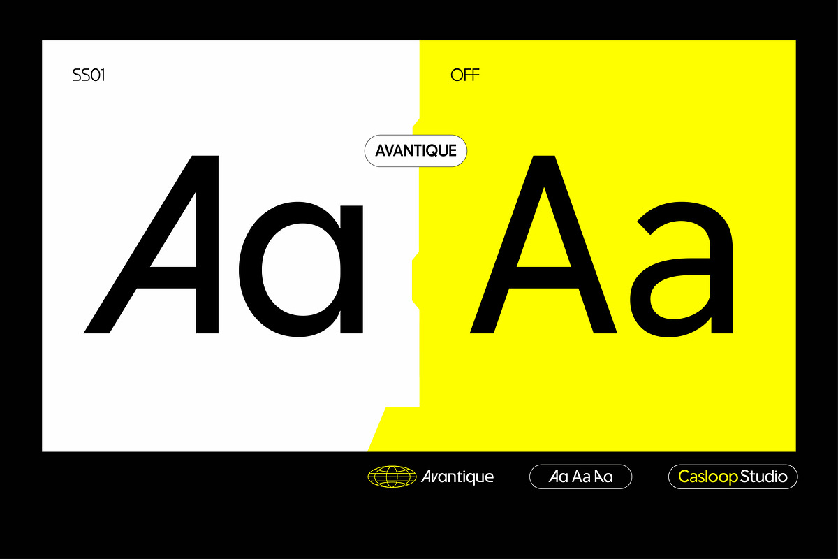 Avantique Geometric Variable 7 Fonts, a Sans Serif Font by Casloop Studio (Photo 4 of 9)