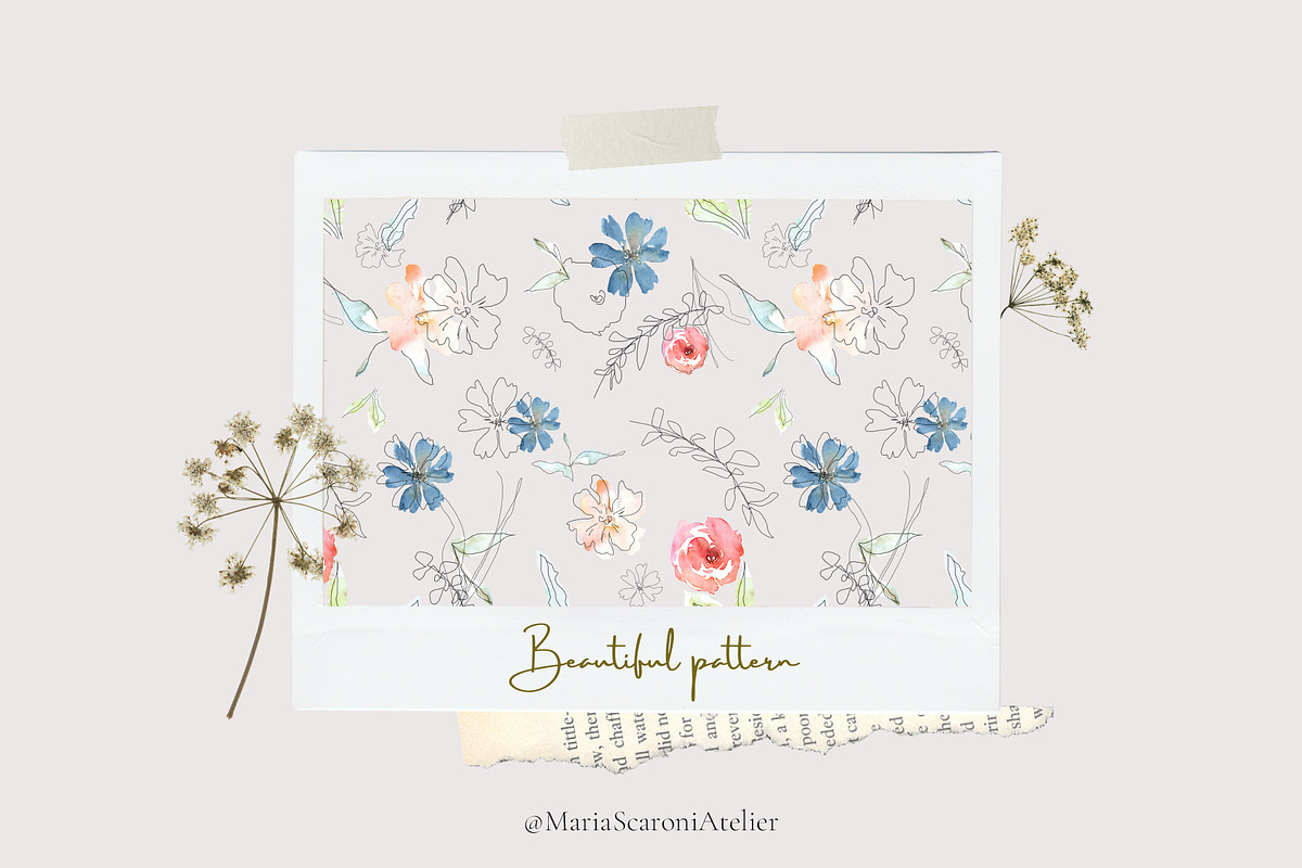 Gentle Garden Watercolor Flowers, a Decorative Illustration by MariaScaroniAtelier (Photo 5 of 7)