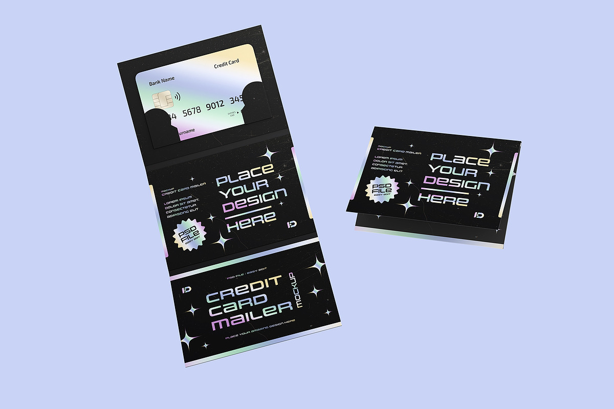 Credit Card Mailer Mockup Set, a Packaging Mockup by ForgeDesign (Photo 7 of 7)