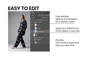 10 Pajamas Mockups + 10 Bonus PSDs, a Shirt Mockup by ARARA ✸ Creative Design (Thumbnail 6 of 6)