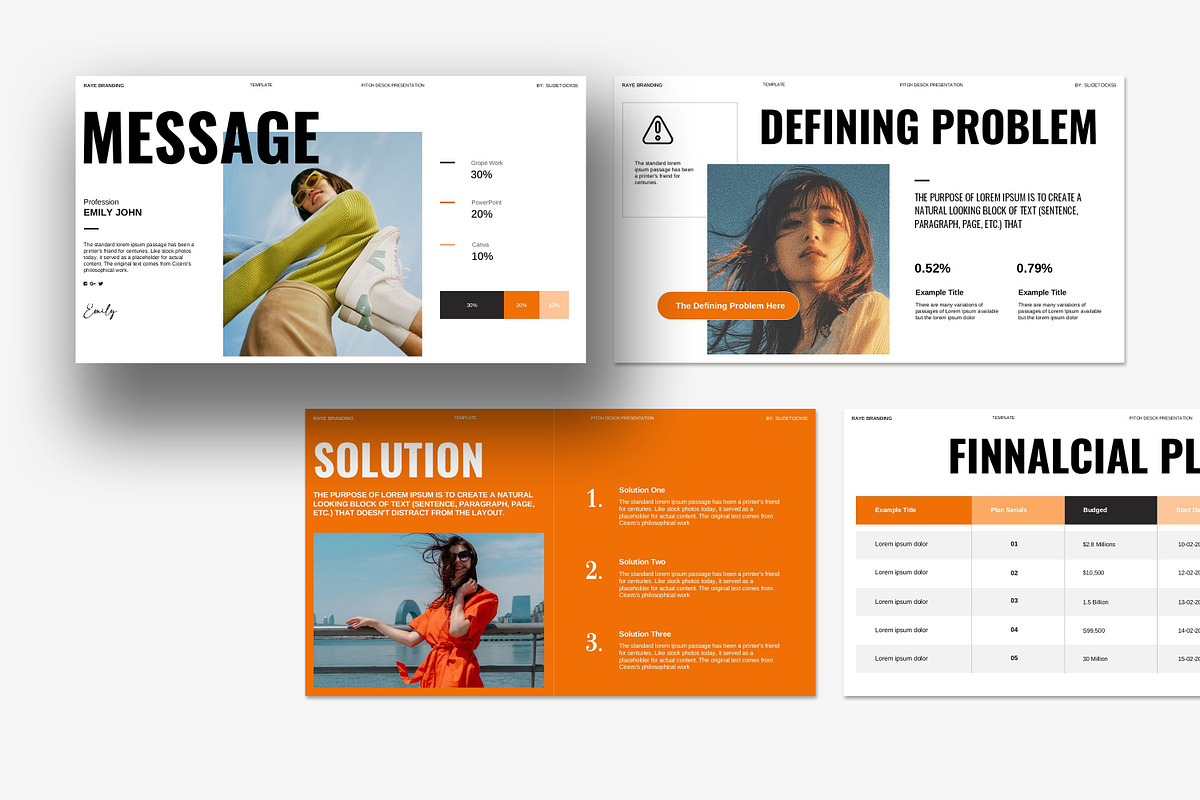 Raye Pitch Deck Template, a Presentation Template by slidestock55 (Photo 6 of 11)