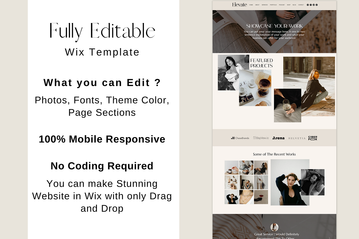 Luxury Wix Website Template, a Wix Template by AdvertFox (Photo 6 of 10)