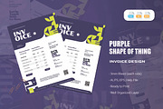 Purple Shape Of Thing - Invoice, a Stationery Template by AQR Studio (Thumbnail 1 of 2)