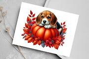 Watercolor Autumn Dog Clipart Bundle, a Seasonal Illustration by Canvas Craft (Thumbnail 6 of 8)