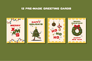 Retro Groovy Merry Christmas, an Object Graphic by semenova.sense (Thumbnail 6 of 17)
