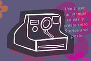 Retro illustration stamps bundle, a Brush Add-On by Sofs designs (Thumbnail 5 of 7)