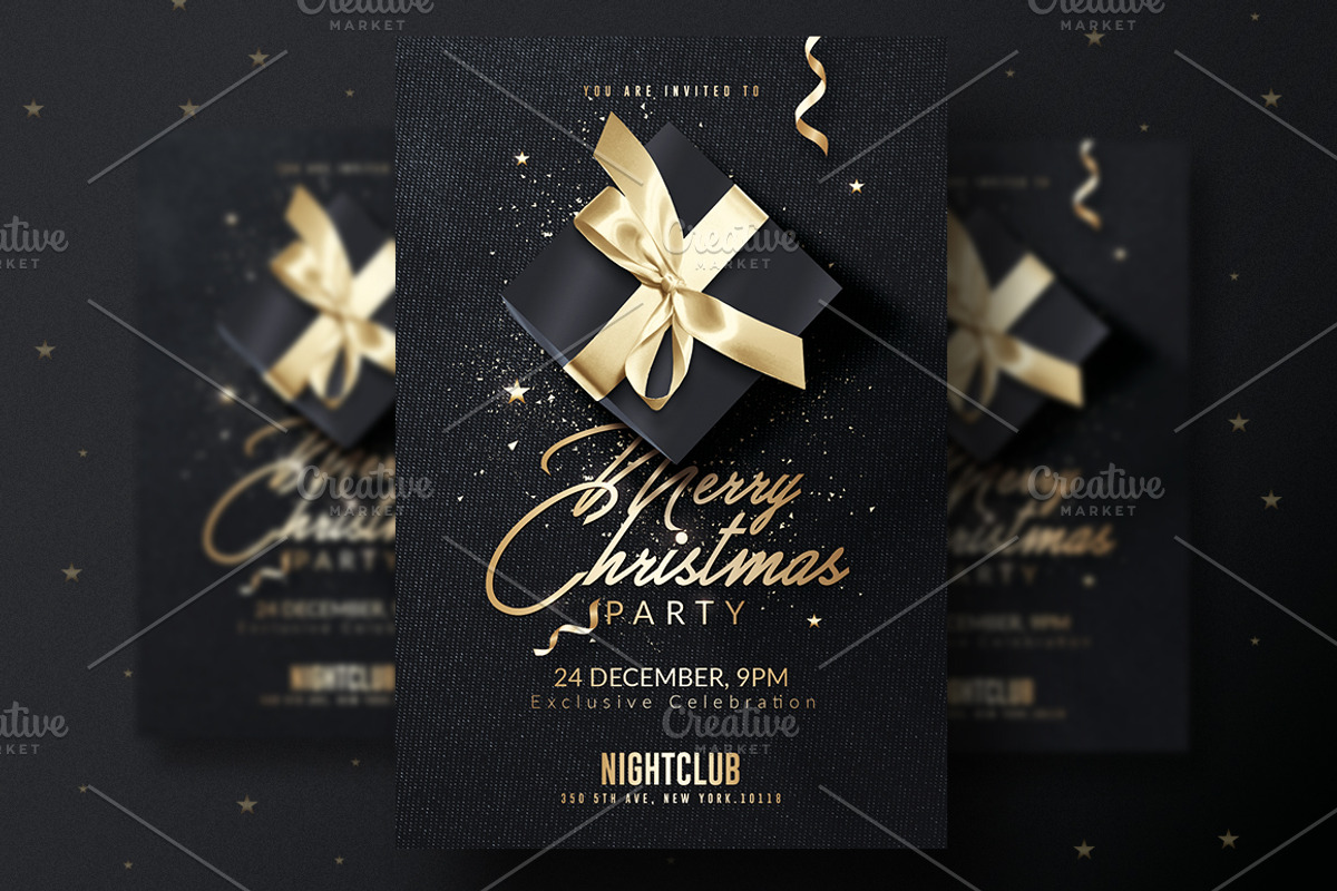 Classy Christmas Invitation | Flyer, a Flyer Template by Rome B Creation (Photo 1 of 4)