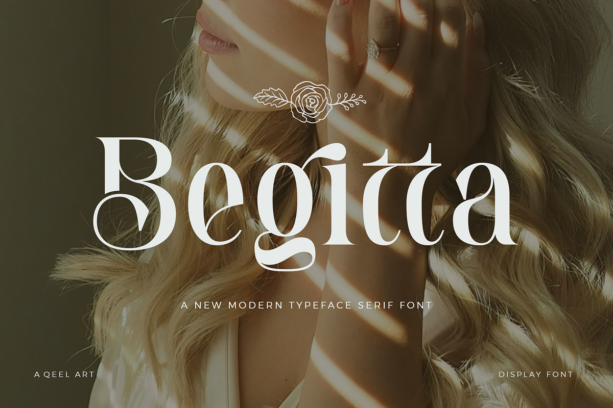 Begitta - Modern Serif Font, a Serif Font by Aqeel_Art (Photo 1 of 12)