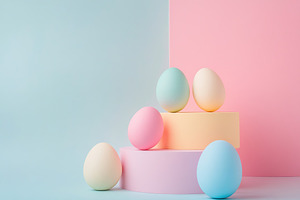 Colorful painted easter eggs, a Food & Drink Photo by AlyaAnd