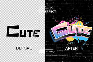 Cute Graffiti Text Effect Style