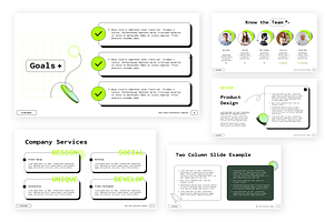 Electric Green Google Slides