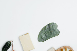 Embodying a sustainable self-care concept. Eco-friendly beauty essentials, marb, a Photo by matucha