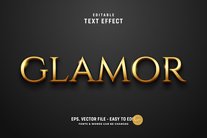 Glamor Classic Gold Text Effect