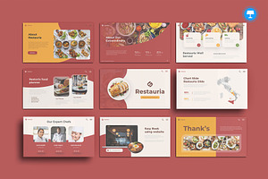 Restourant Food Keynote, a Presentation Template by Pixslides