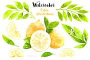 Watercolor Lemons Set illustrations., a Food Illustration by KarinkaBU (Thumbnail 2 of 7)
