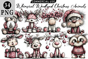 Whimsical Woodland Christmas Animals, an Illustration by Daily.Designs (Thumbnail 1 of 5)