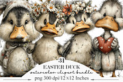 Whimsical Easter Duck Clipart, an Illustration by Designking (Thumbnail 1 of 5)