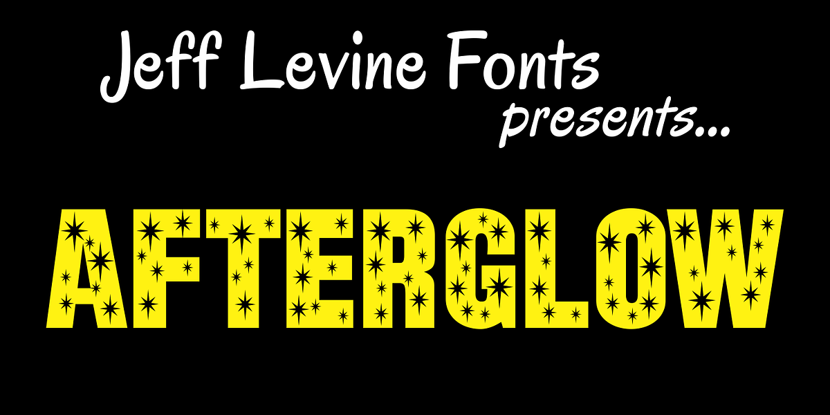 Afterglow JNL, a Sans Serif Font by Jeff Levine Fonts