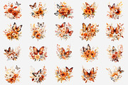 Autumn Butterfly Flowers, an Illustration by Gemstone (Thumbnail 2 of 12)