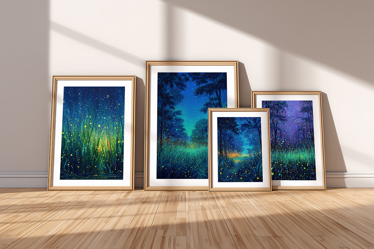 Dreamy Forest Night Illustration, a Decorative Illustration by Housui Patterns (Photo 12 of 12)