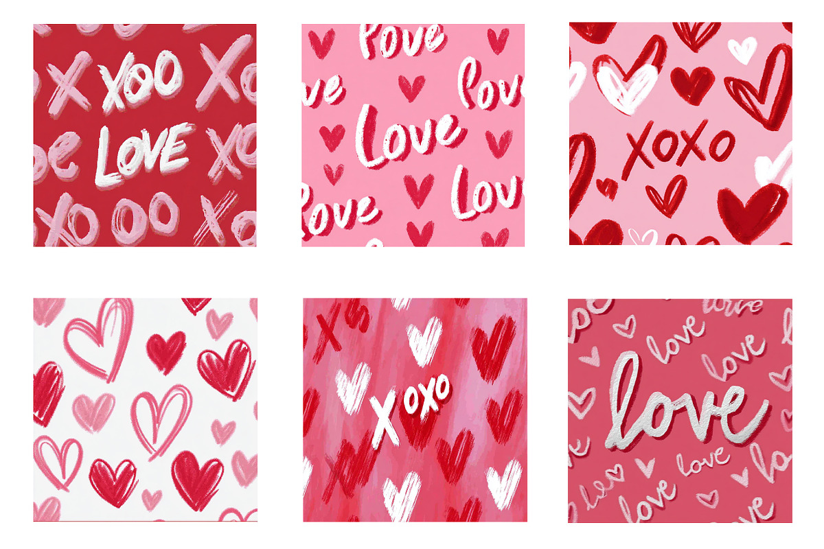love seamless patterns, an Illustration by CreationArt (Photo 3 of 5)