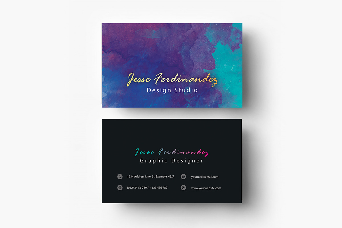 Artistic Business Card Template-011, a Business Card Template by M6 Gallery (Photo 4 of 5)