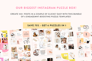 Marble Instagram Puzzle Template