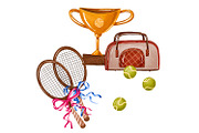 Hand Drawn Tennis Clipart Set, an Object Graphic by the_myro (Thumbnail 13 of 13)