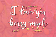 Berry Smoothies, a Script Font by Kristy Hatswell (Thumbnail 4 of 9)