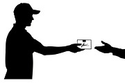 Delivery Driver Silhouette Pack, an Illustration by Amazin_art (Thumbnail 7 of 26)