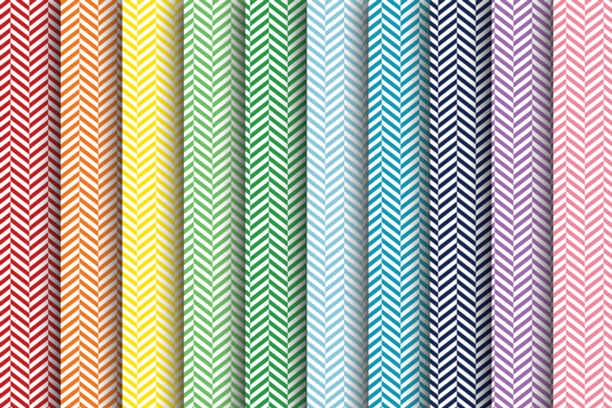 Rainbow Chevron Papers