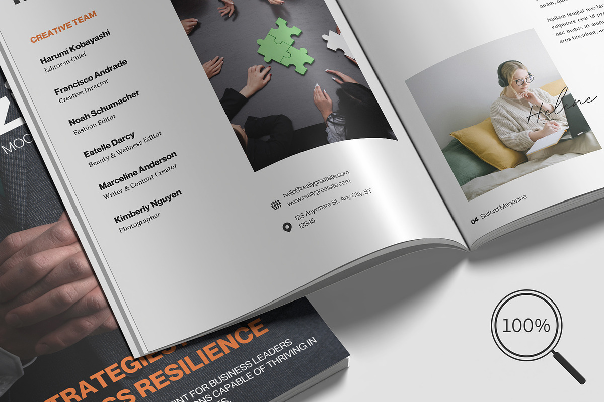 A4 Magazine Mockup Kit, a Books & Magazine Mockup by graphiccrew (Photo 15 of 16)