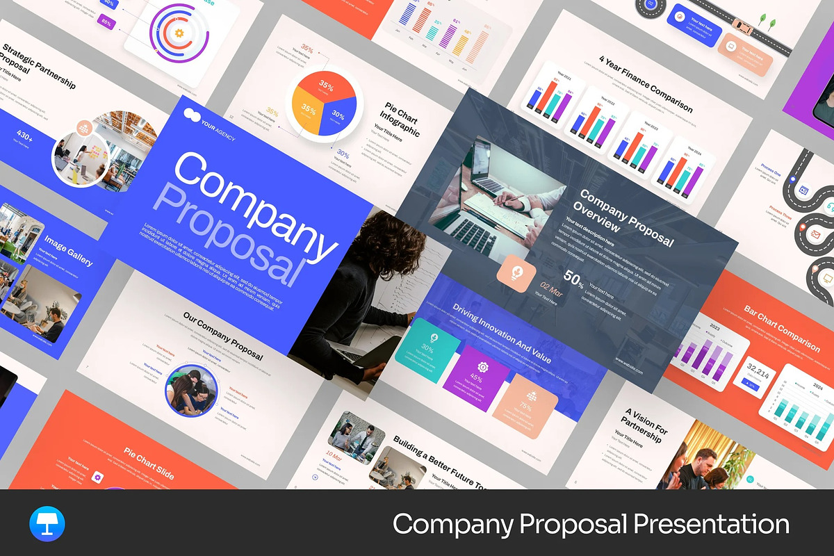 Company Proposal Keynote Templates, a Presentation Template by Fit-tee (Photo 1 of 2)