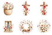 Watercolor Boho Easter Clipart Bundl, an Illustration by Sublimation Artist (Thumbnail 7 of 7)