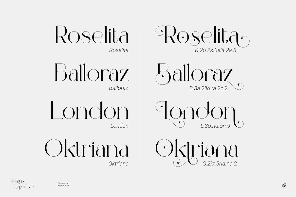 Beauty Ballerina, a Serif Font by Aluyeah Studio (Photo 13 of 15)