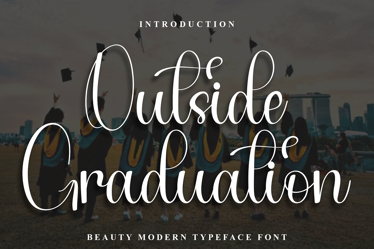 Outside Graduation, a Handwritten Font by FreshTypeINK (Photo 1 of 8)