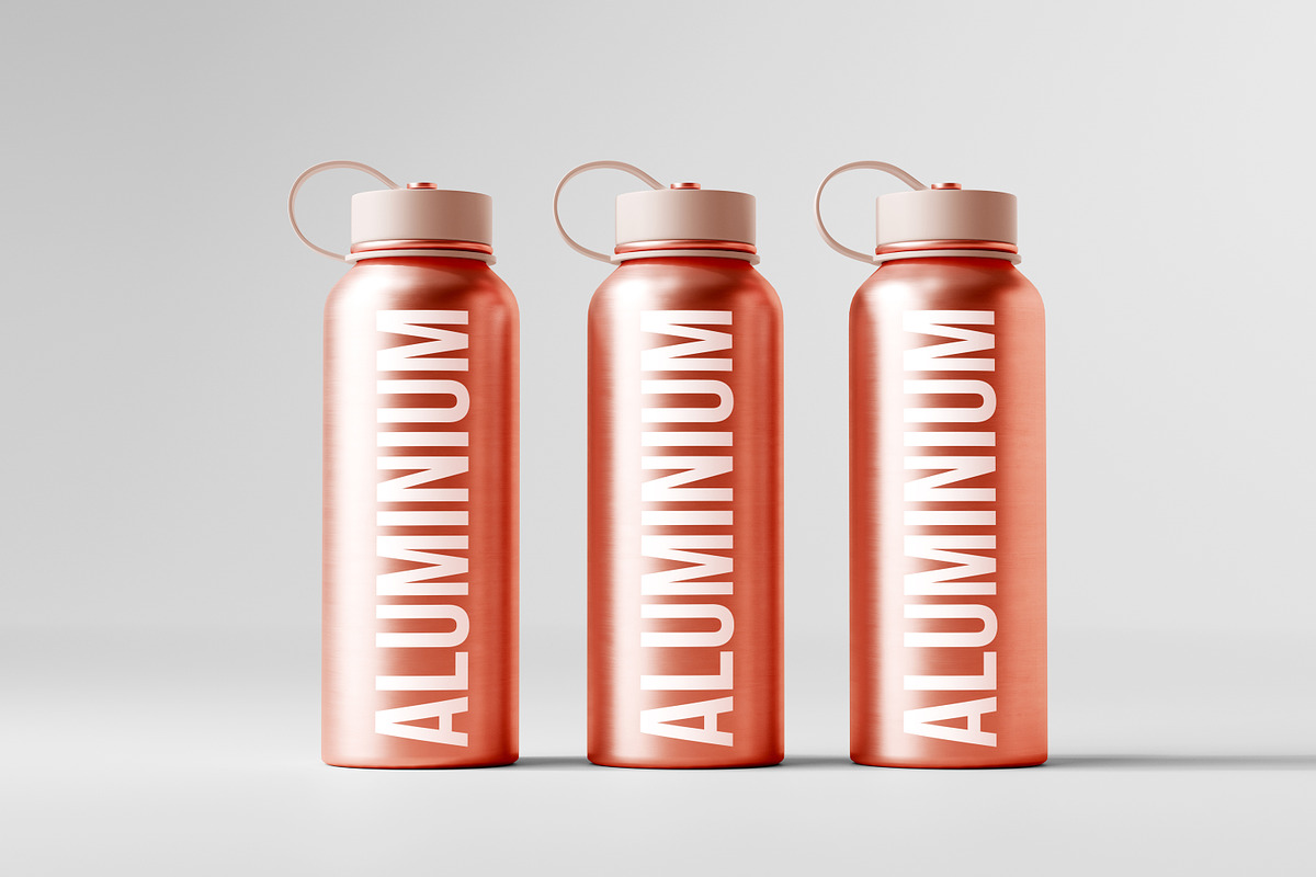 Aluminum Water Bottle Mockup Bundle, a Packaging Mockup by pmvch (Photo 37 of 51)