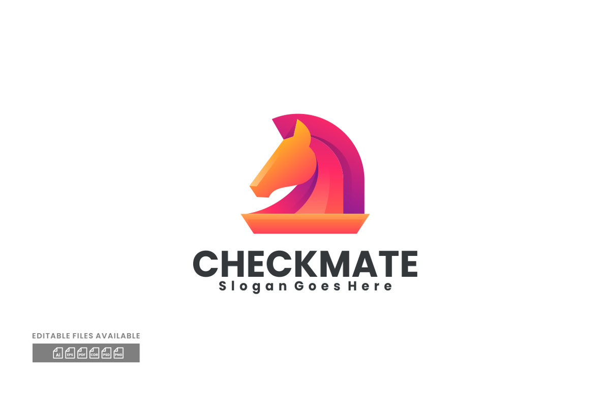 Checkmate Gradient Colorful Logo, a Branding & Logo Template by ivan_artnivora